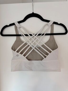 Lululemon Free to Be Wild Longline Bra (White, Size 6)